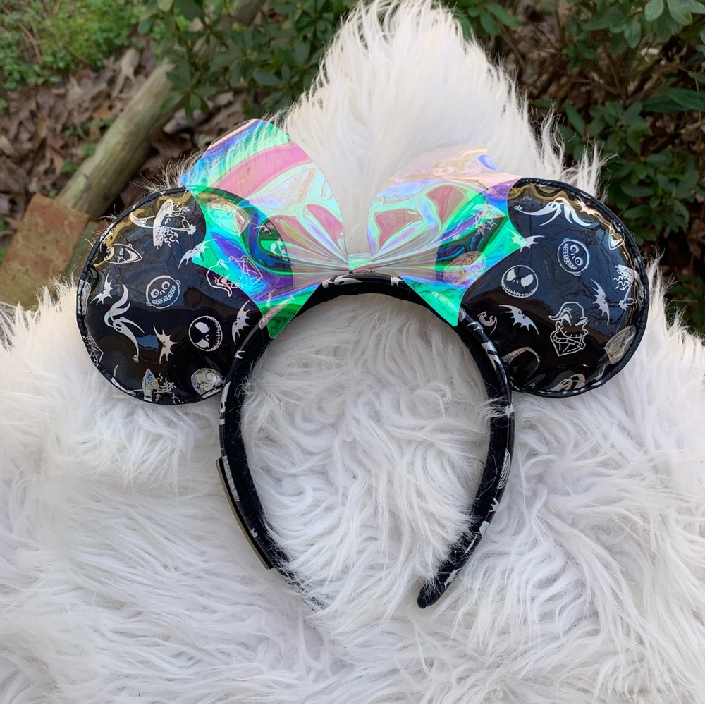 Disney Loungefly Nightmare before Christmas Holographic Iridescent Ear Headband